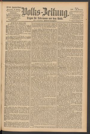Volks-Zeitung vom 14.10.1886