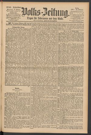 Volks-Zeitung vom 16.10.1886