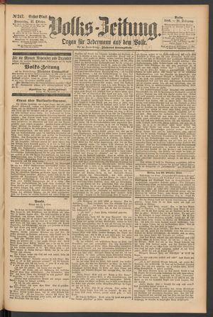 Volks-Zeitung vom 21.10.1886