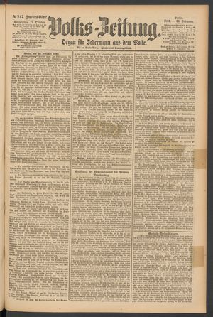 Volks-Zeitung vom 21.10.1886
