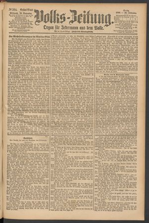 Volks-Zeitung vom 10.11.1886