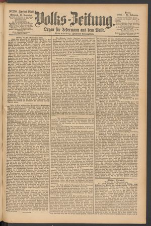 Volks-Zeitung vom 17.11.1886