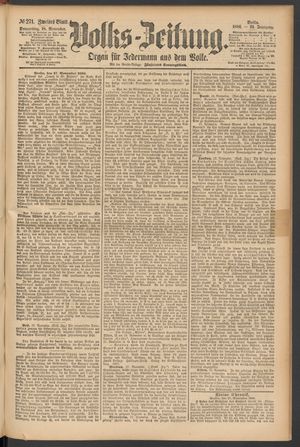 Volks-Zeitung vom 18.11.1886