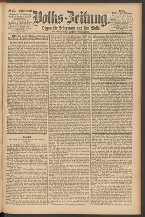 Volks-Zeitung vom 20.11.1886