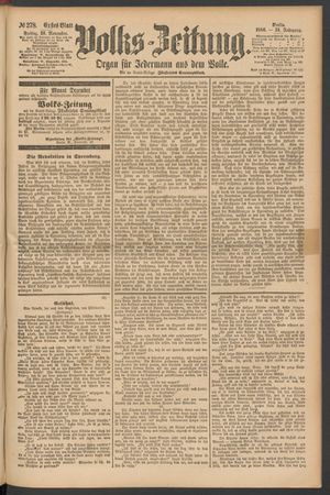 Volks-Zeitung vom 26.11.1886