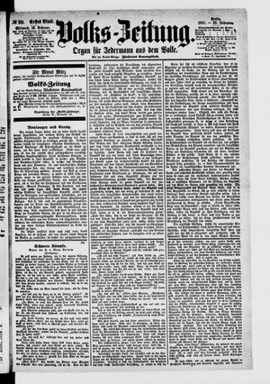 Volks-Zeitung vom 16.02.1887