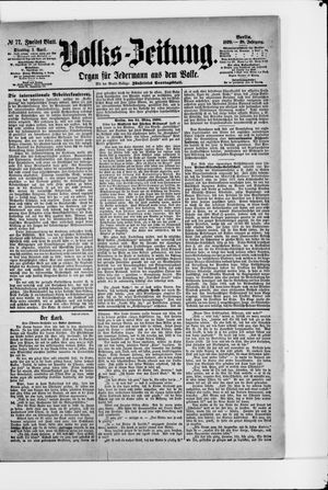 Volks-Zeitung vom 01.04.1890