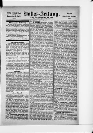 Volks-Zeitung vom 03.04.1890