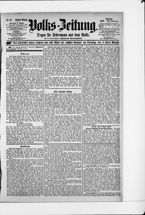 Volks-Zeitung vom 06.04.1890