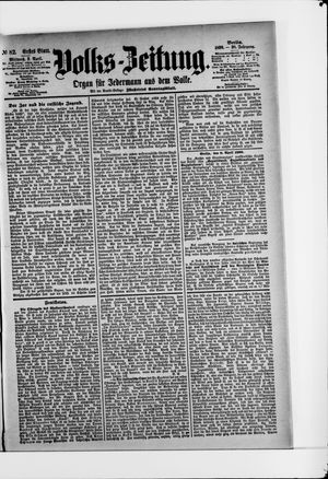 Volks-Zeitung vom 09.04.1890