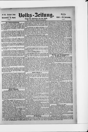 Volks-Zeitung vom 12.04.1890