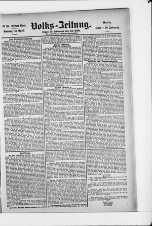 Volks-Zeitung vom 13.04.1890