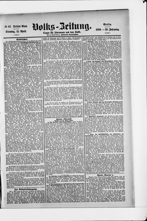 Volks-Zeitung vom 15.04.1890