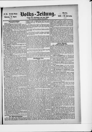 Volks-Zeitung vom 20.04.1890