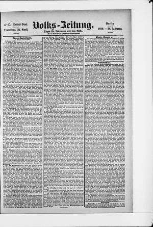 Volks-Zeitung vom 24.04.1890