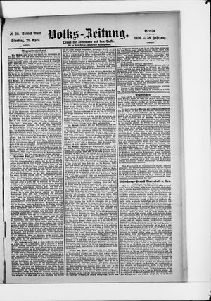 Volks-Zeitung vom 29.04.1890