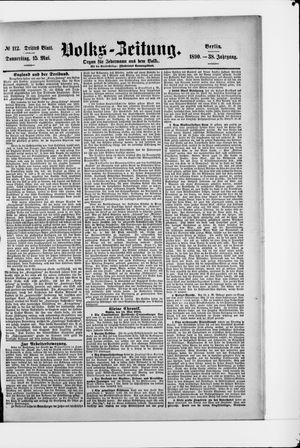 Volks-Zeitung vom 15.05.1890