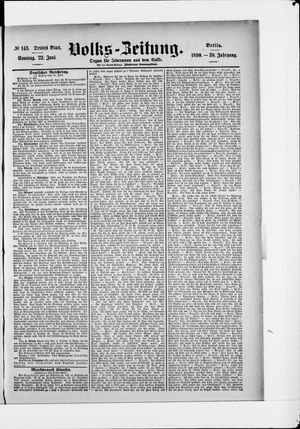 Volks-Zeitung vom 22.06.1890