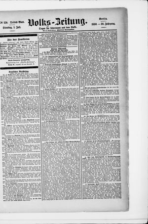 Volks-Zeitung vom 01.07.1890