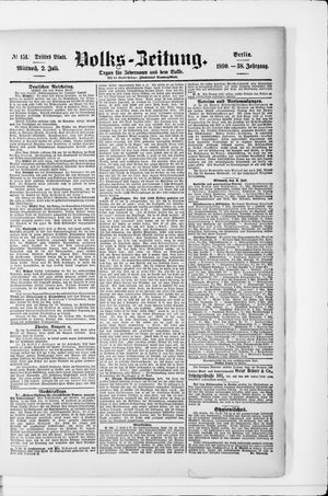 Volks-Zeitung vom 02.07.1890