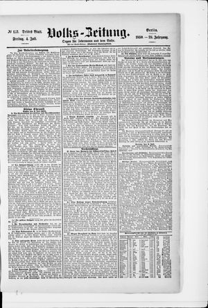 Volks-Zeitung on Jul 4, 1890