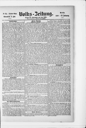 Volks-Zeitung vom 05.07.1890