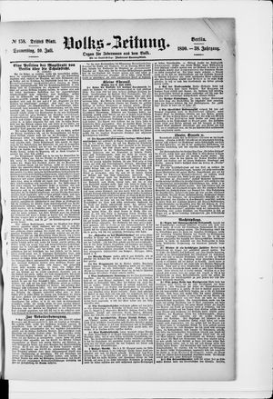 Volks-Zeitung vom 10.07.1890