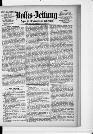Volks-Zeitung vom 25.07.1890