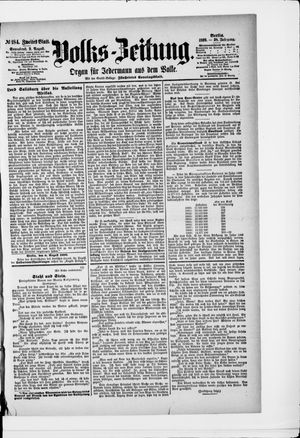 Volks-Zeitung vom 09.08.1890