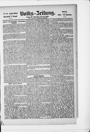 Volks-Zeitung vom 09.08.1890