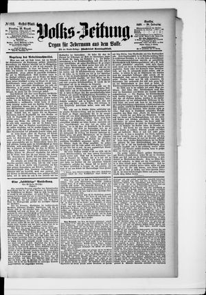 Volks-Zeitung vom 19.08.1890