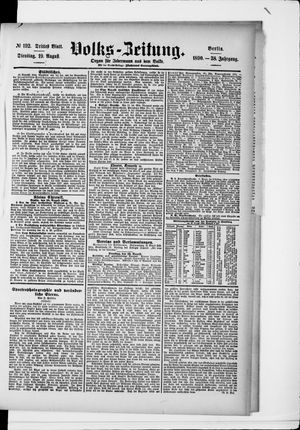 Volks-Zeitung vom 19.08.1890