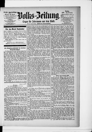 Volks-Zeitung vom 20.08.1890