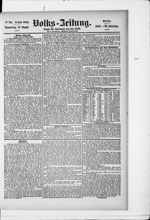 Volks-Zeitung on Aug 21, 1890