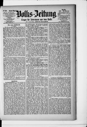 Volks-Zeitung vom 09.09.1890