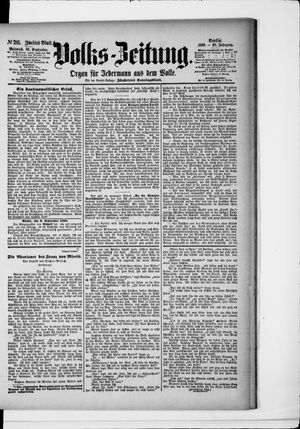 Volks-Zeitung vom 10.09.1890