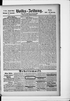 Volks-Zeitung vom 10.09.1890