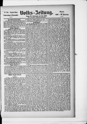 Volks-Zeitung vom 11.09.1890