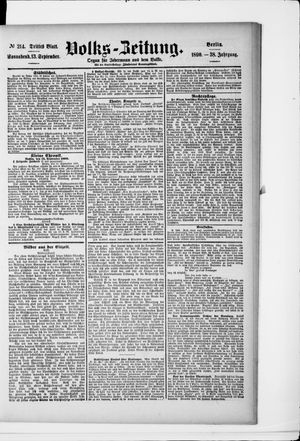 Volks-Zeitung on Sep 13, 1890