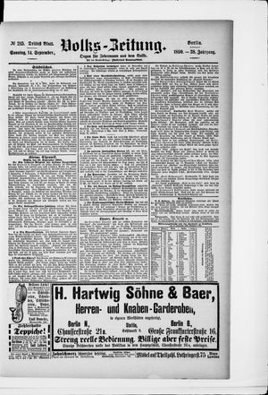 Volks-Zeitung vom 14.09.1890
