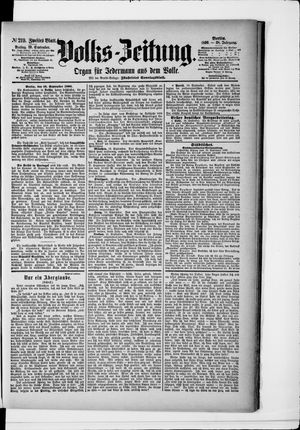 Volks-Zeitung vom 19.09.1890