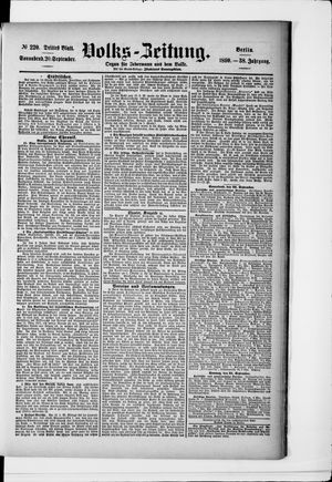 Volks-Zeitung vom 20.09.1890