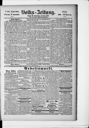Volks-Zeitung vom 23.09.1890