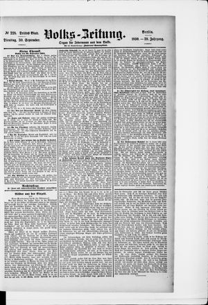 Volks-Zeitung vom 30.09.1890