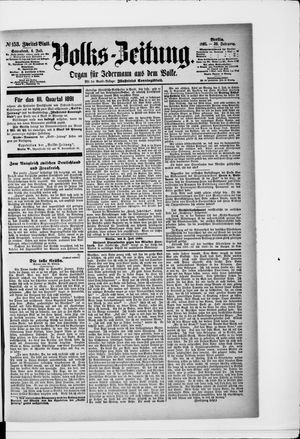 Volks-Zeitung on Jul 4, 1891