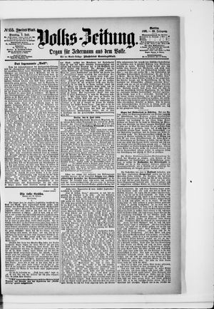 Volks-Zeitung vom 07.07.1891