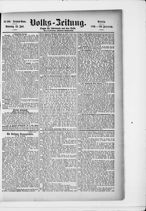 Volks-Zeitung on Jul 12, 1891