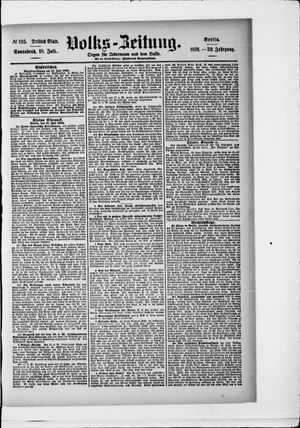 Volks-Zeitung vom 18.07.1891