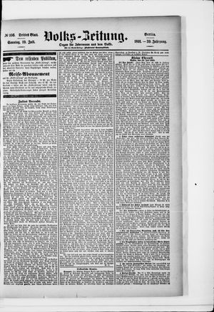 Volks-Zeitung vom 19.07.1891