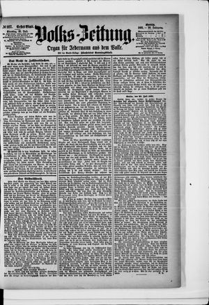 Volks-Zeitung vom 21.07.1891